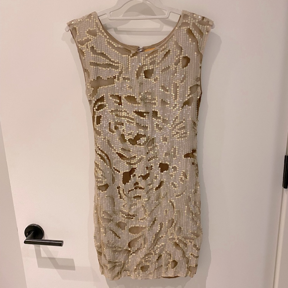 Alice & Olivia Silk Sequin Mini Dress